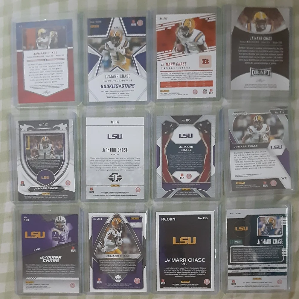 Ja'Marr Chase 12 card Rookie-RC lot